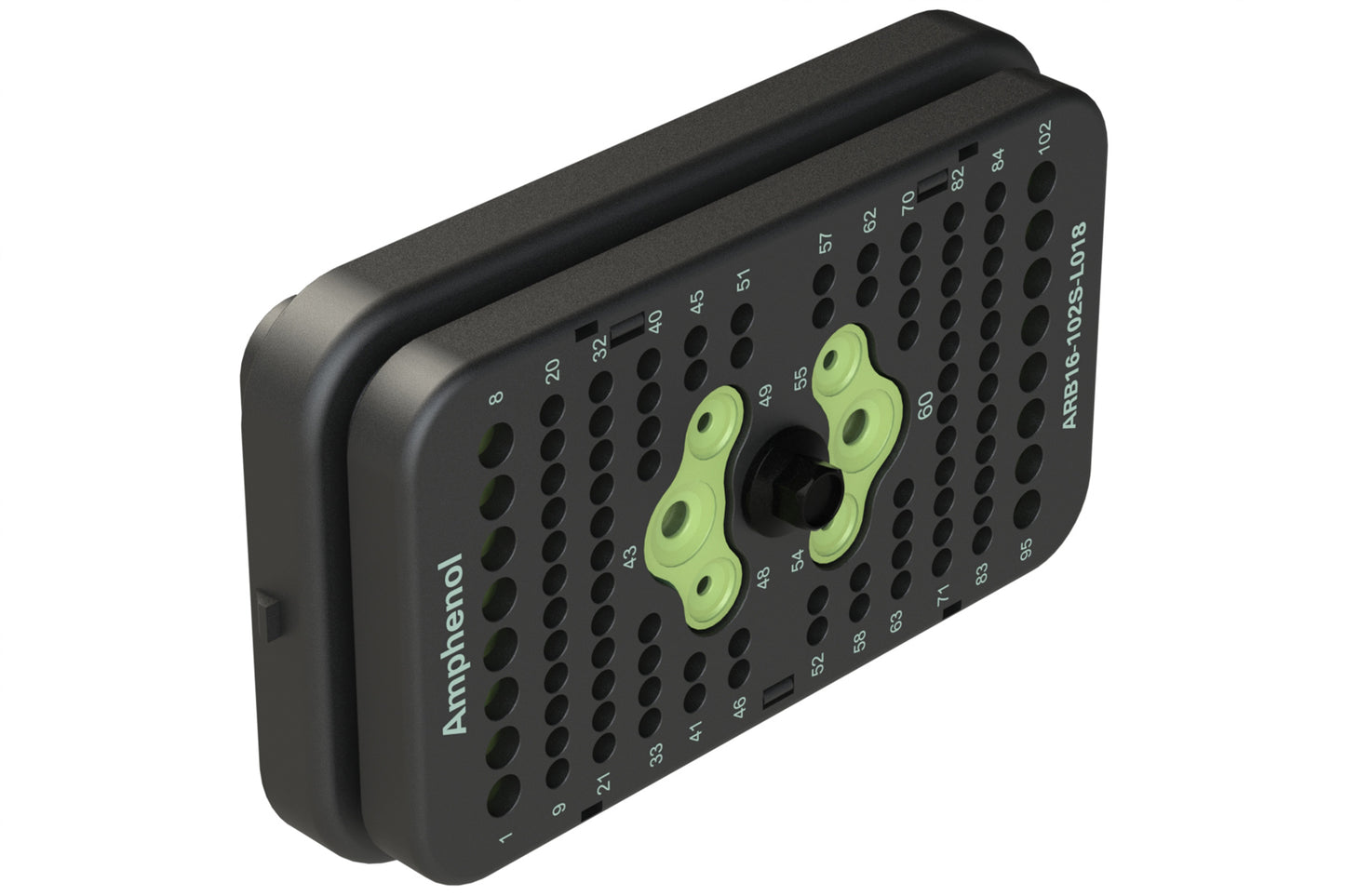 ARB16-102SCR-L018 102 Position Plug, Reduced Diameter Seal, Keyed C, Black. DRB16-102SCE-L018