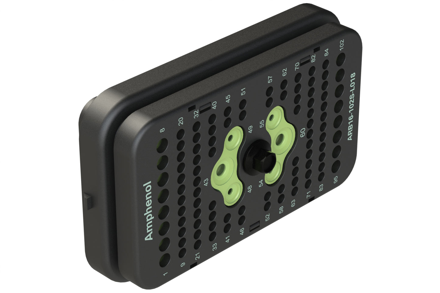 ARB16-102SDR-L018 102 Position Plug, Reduced Diameter Seal, Keyed D, Black. DRB16-102SDE-L018