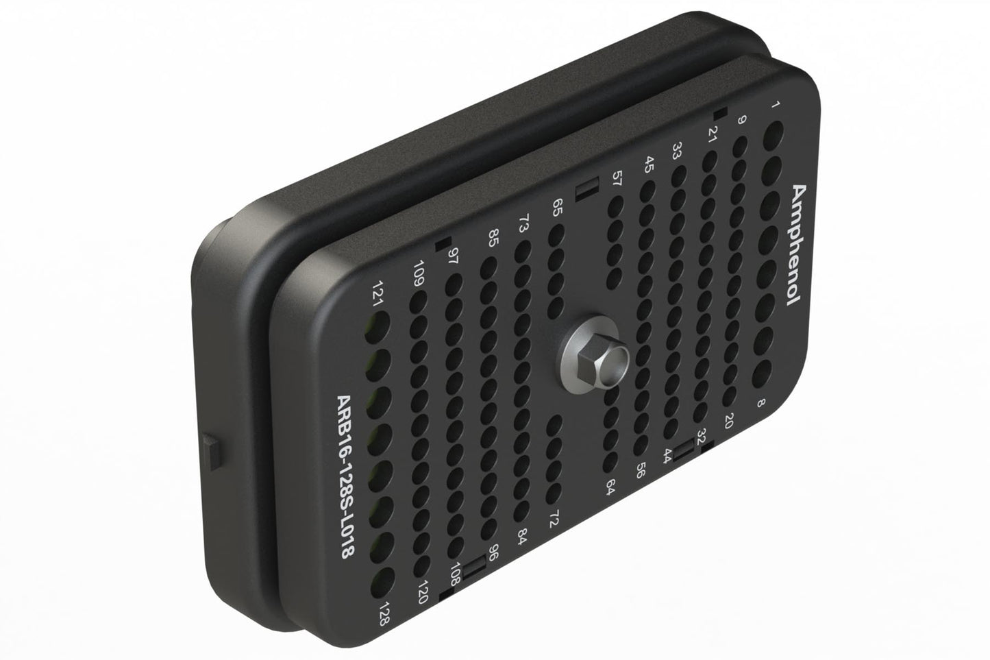 ARB16-128SAR-L018 128 Position Plug, Socket, Jackscrew, Reduced Diameter Seal, Keyed A, Black