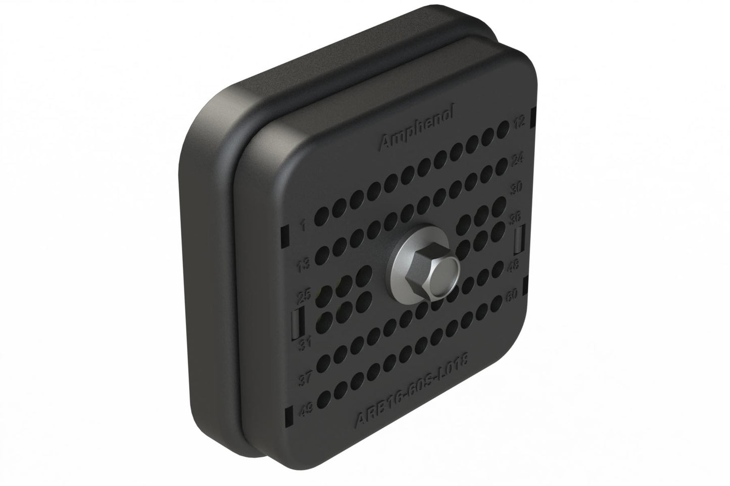 ARB16-60SBR-L018 60 Position Plug, Socket, Jackscrew, Reduced Diameter Seal, Keyed B, Black