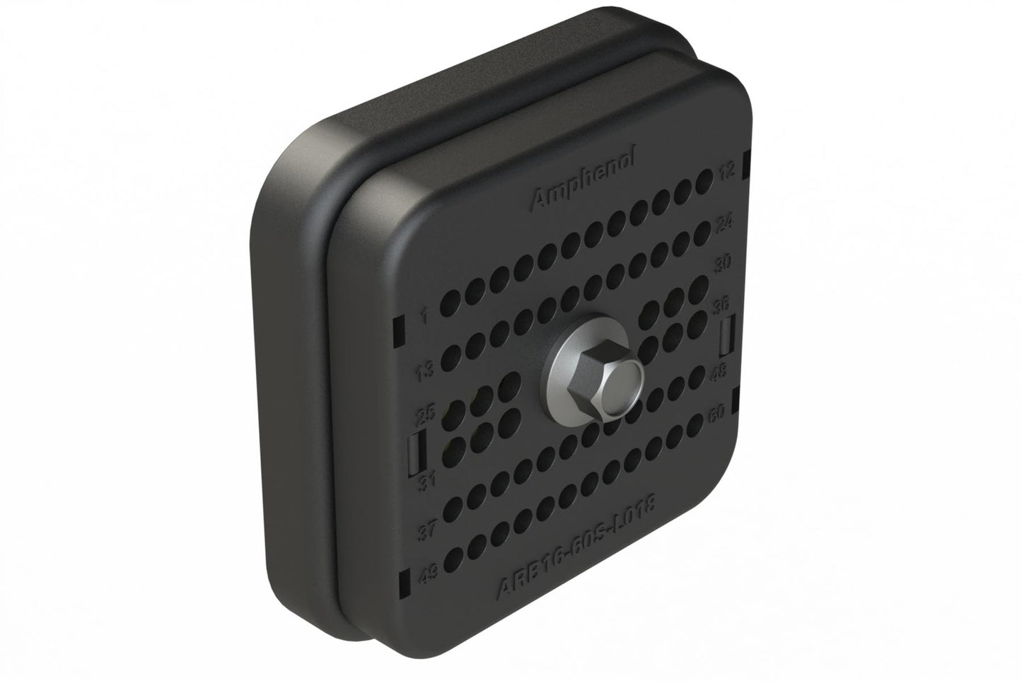 ARB16-60SCR-L018 60 Position Plug, Socket, Jackscrew, Reduced Diameter Seal, Keyed C, Black