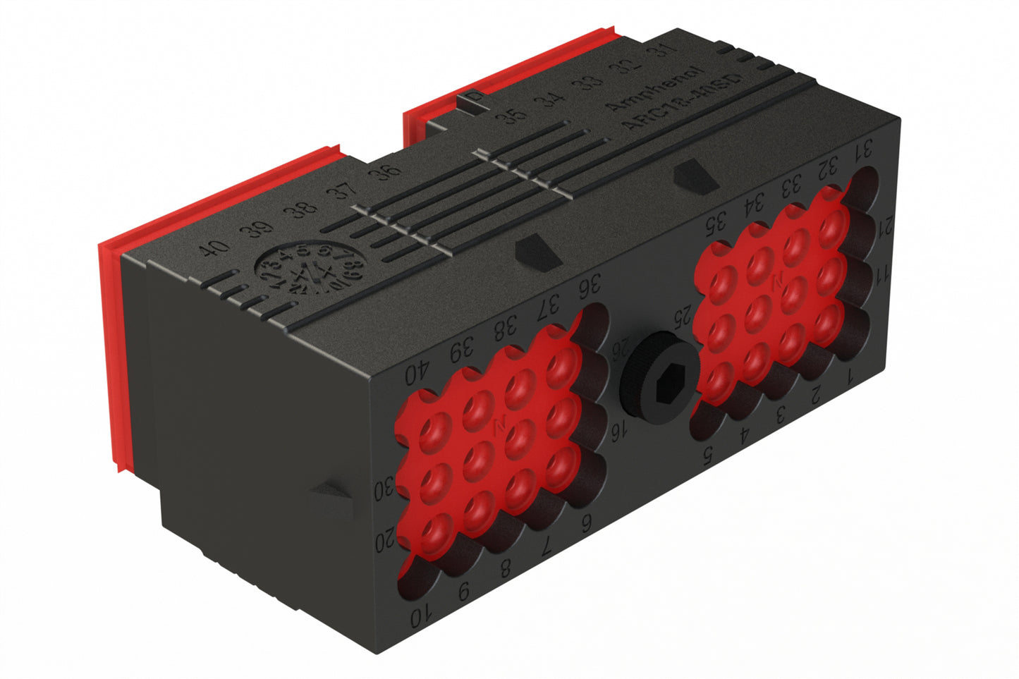ARC18-40SD-P013 40 Position Plug, Socket Contact, Size 16, Jackscrew, Bonded Front Seal, Keyed D. DRC18-40SD-P013
