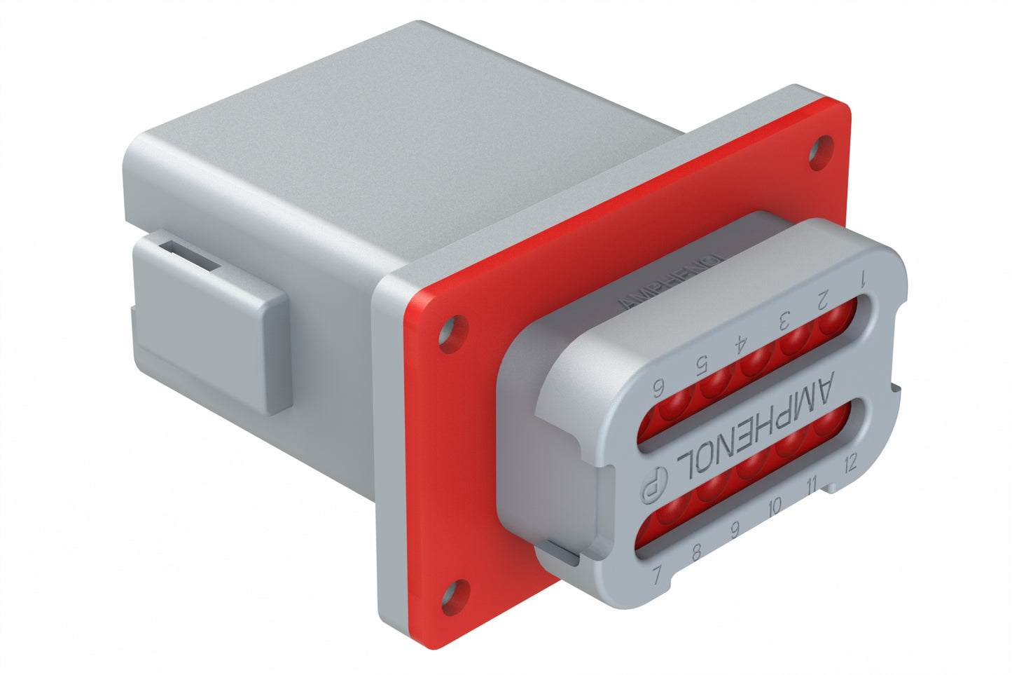 AT04-12PA-PM01-EC01 12 Position, Flange Mount Receptacle, A Position Key, Endcap