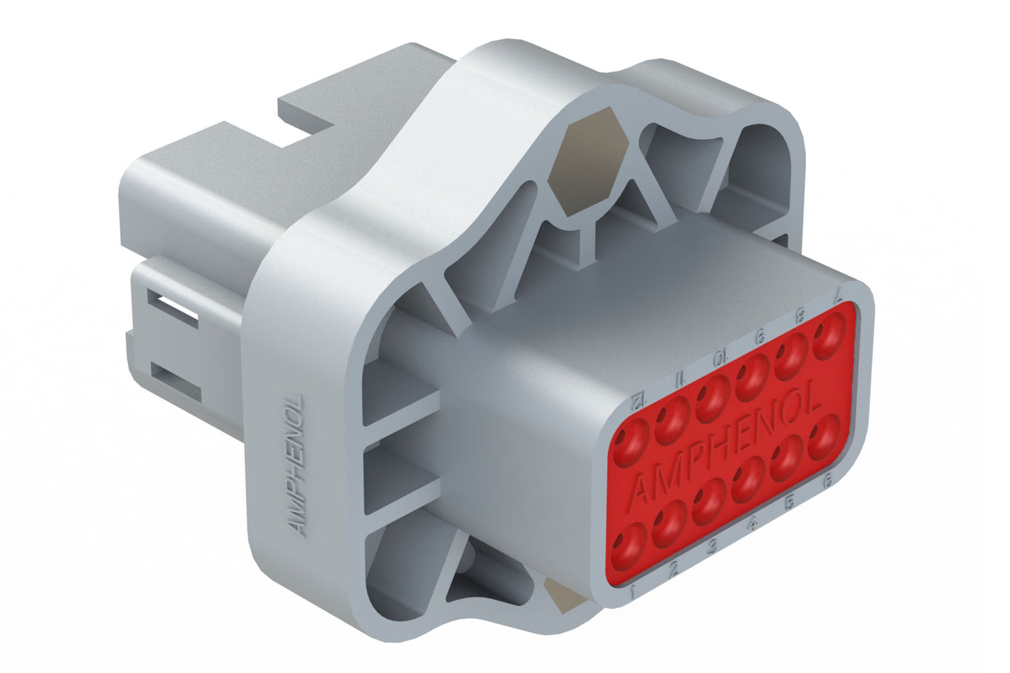 AT04-12PA-PM05 12-Way Panel Mount Receptacle with Flange. DT04-12PA-LE05