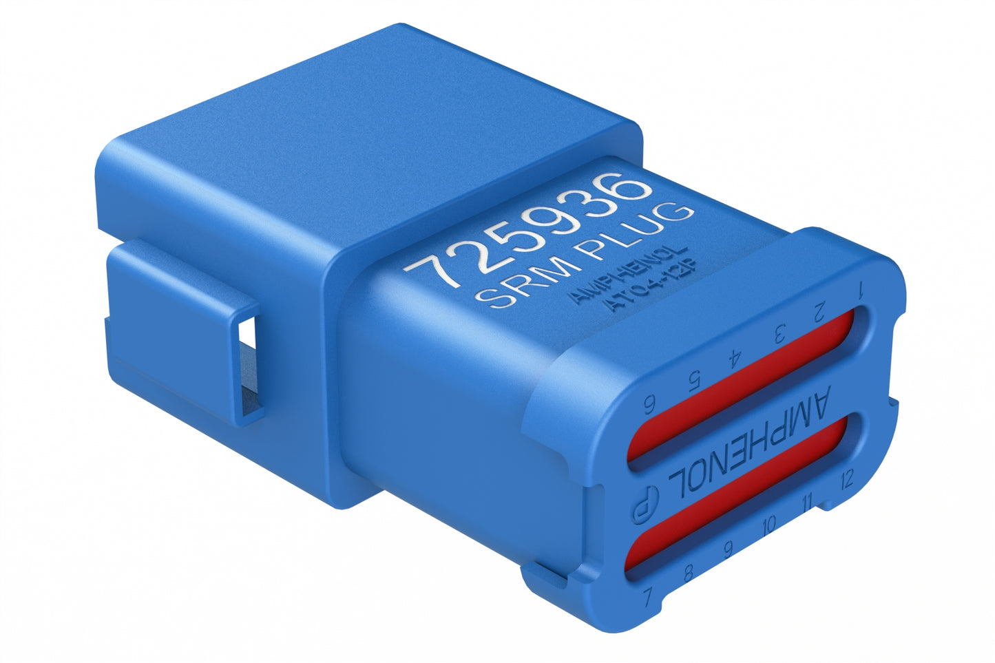 AT04-12PB-BLU-725936 12 Position Receptacle, Pin, Jumper Keyed B, SRM Plug