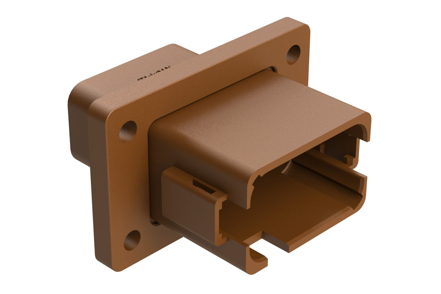 AT04-12PD-BL04 12 Position Receptacle Flange Mount Connector, Pin, Brown, Keyed D, Enhanced Key. DT04-12PD-BL04
