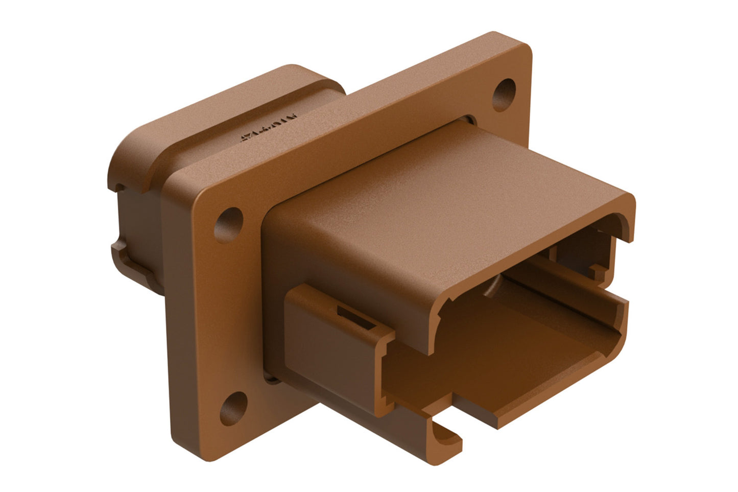 AT04-12PD-BL05 12 Position Receptacle Flange Mount Connector, Pin, Brown, Keyed C, Enhanced Key, with Endcap. DT04-12PD-BL05