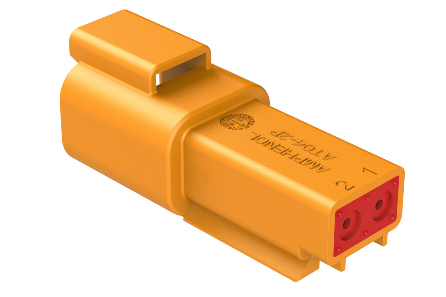 AT04-2P-ORG 2-Way Receptacle, Male Connector, Orange