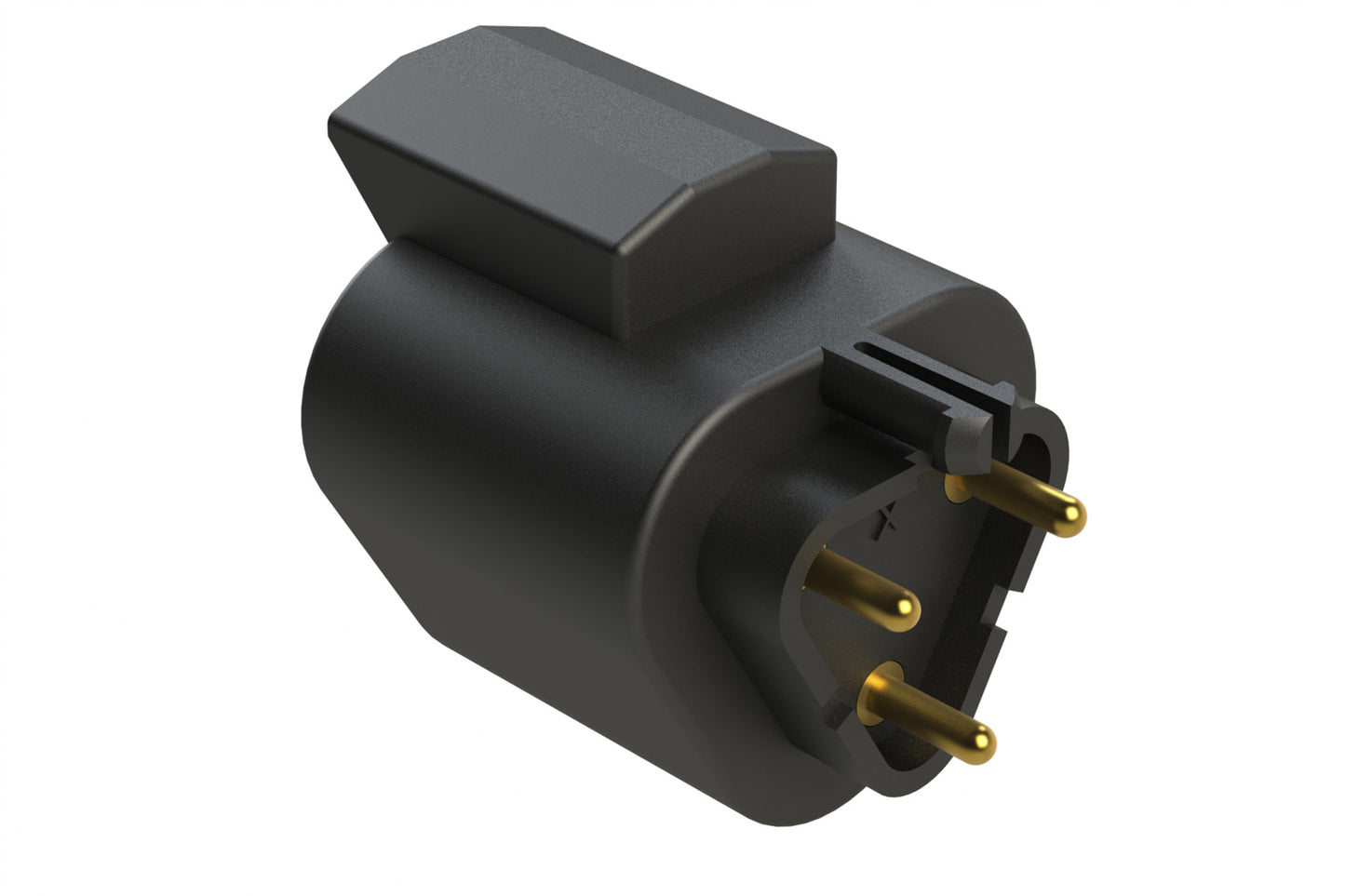 AT04-3P-BM01P 3 Position PCB Receptacle, Pin, Straight, Gold Plated, Snap-Fit, Black