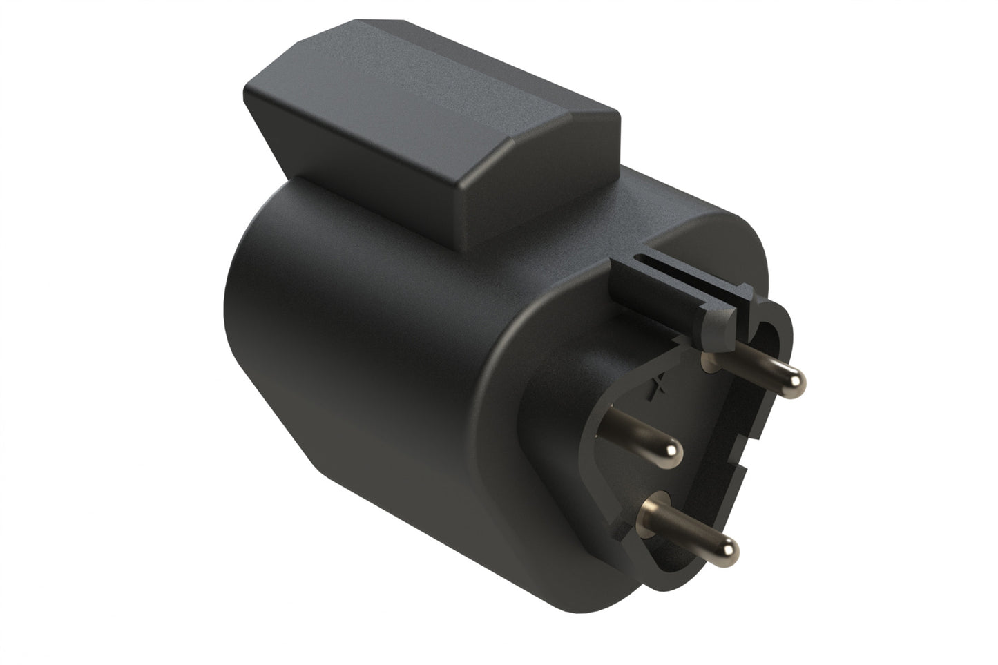 AT04-3P-BM03J1939 3 Position PCB Receptacle, Pin, Straight, Nickel Plated, Snap-Fit, Keyed J1939, Black