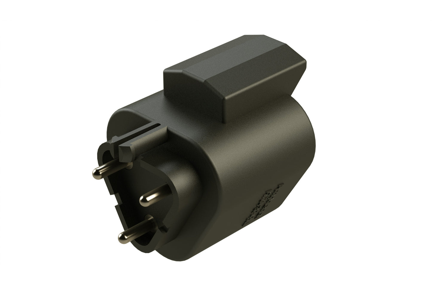 AT04-3P-BM03 3 Position PCB Flangeless (Snap Fit) Board Mount Receptacle, Pin, Nickel Contact Plating, No Potting, Black