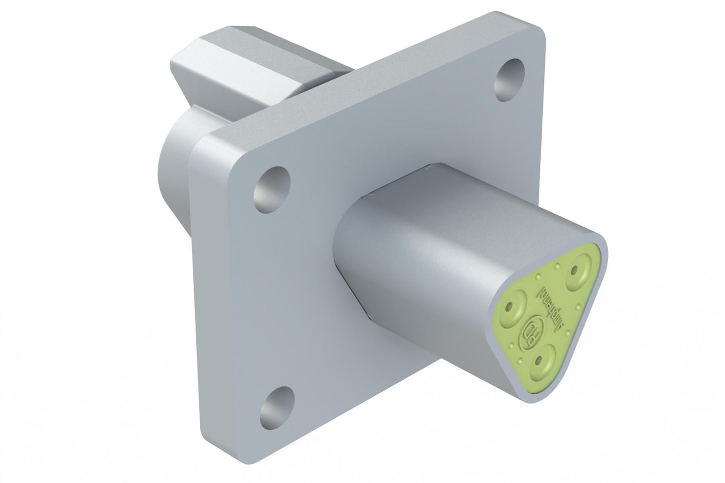 AT04-3P-CL03 3 Position Receptacle Flange Mount Connector, Pin, Grey, Reduced Diameter Seal. DT04-3P-CL03