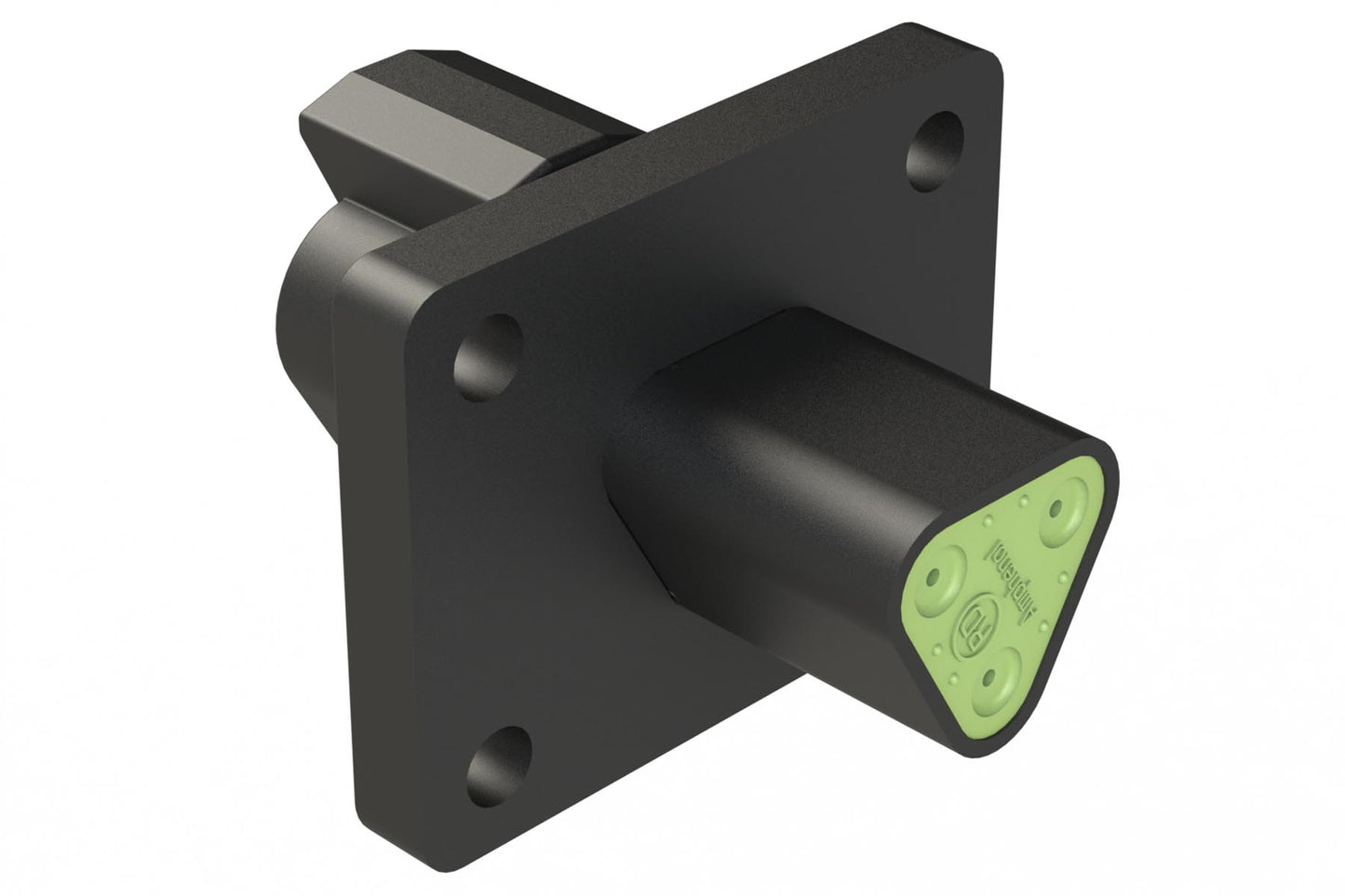 AT04-3P-CL06 3 Position Receptacle Flange Mount Connector, Pin, Black, Reduced Diameter Seal. DT04-3P-CL06