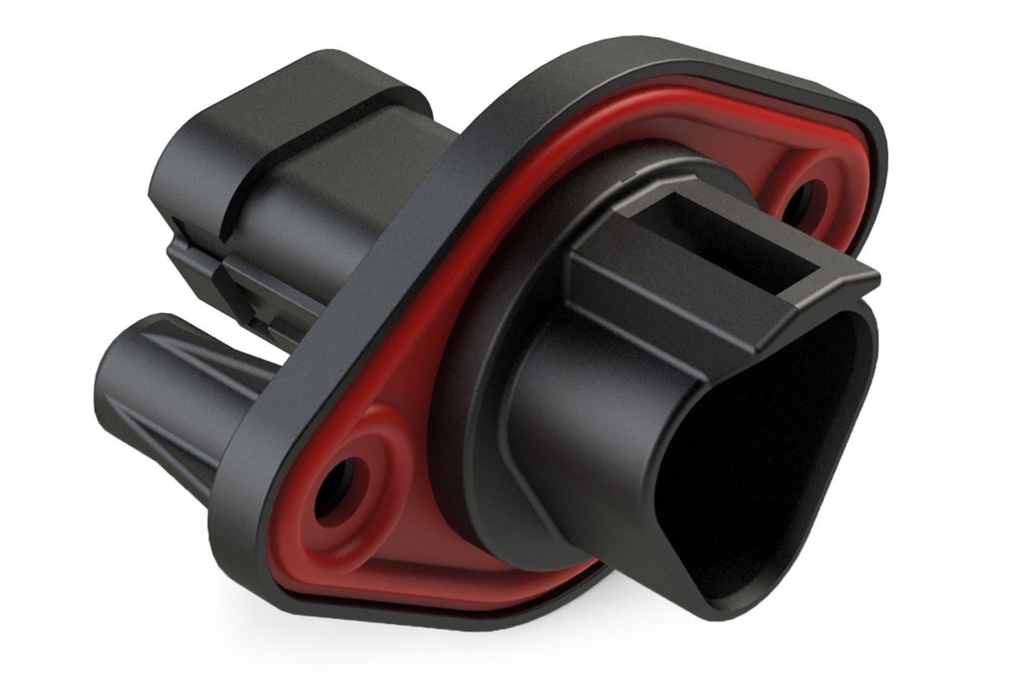 AT04-3P-PM13 3 Position Receptacle, Pin, Nickel, Panel Mount, Self-Threading, Cap