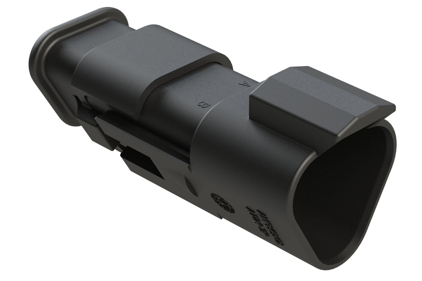 AT04-3P-SR02BLK 3-Way Receptacle Male Connector with Reduced Diameter Seal, Black. DT04-3P-CE09