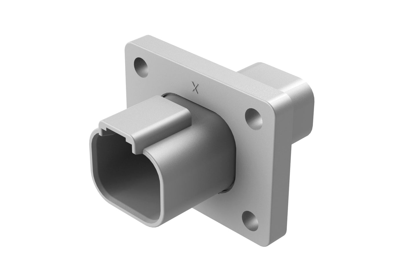AT04-4P-CL03 4 Position Receptacle Flange Mount Connector, Pin, Grey, Reduced Diameter Seal. DT04-4P-CL03