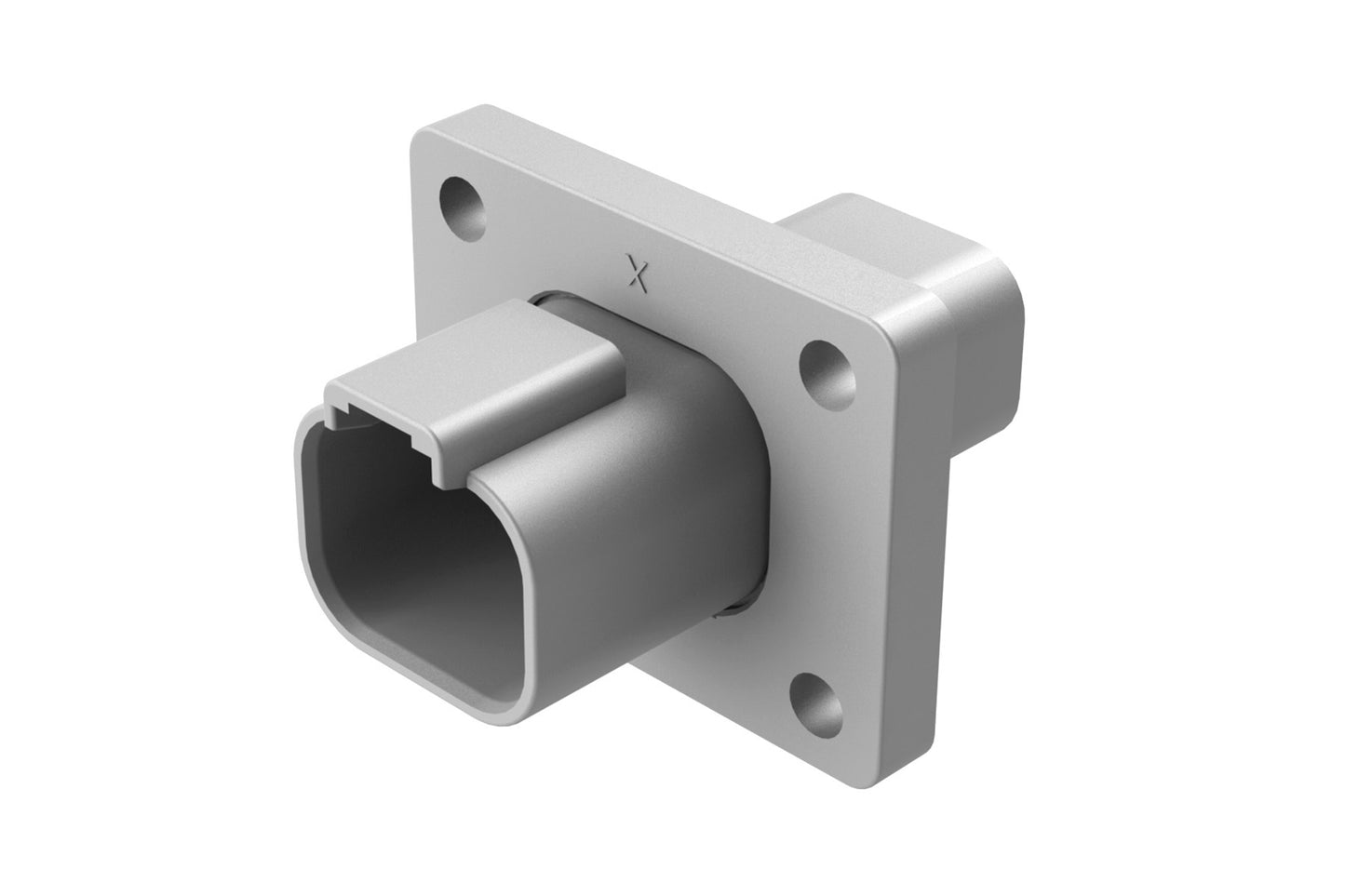 AT04-4P-L012 4 Position Receptacle Flange Mount Connector, Pin, Grey. DT04-4P-L012