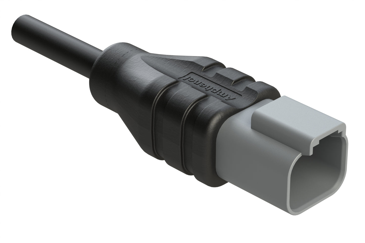 AT04GY-2P-N-TPE-M1 2 Position Receptacle Single-Ended Molded Cable Assembly. Black TPE, Uses Connector AT04-2P, 1 Meter Length. DT04-2P-2125-1M