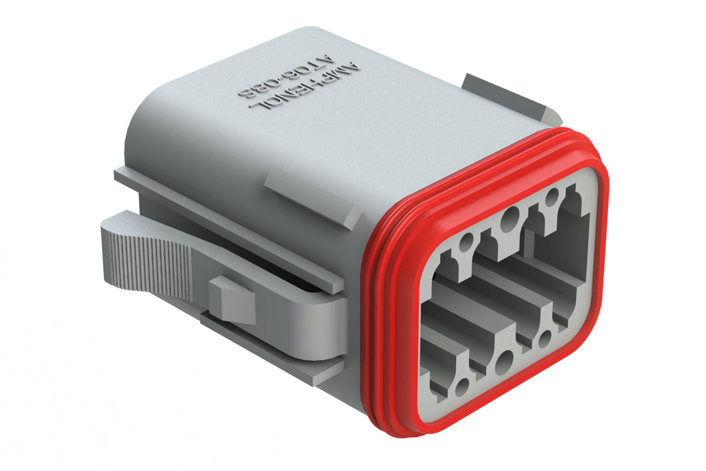 AT06-08SA-RD01 8-Way Plug, Female Connector with A Position Key and Reduced Diameter Seals (E-Seal). DT06-08SA-C015