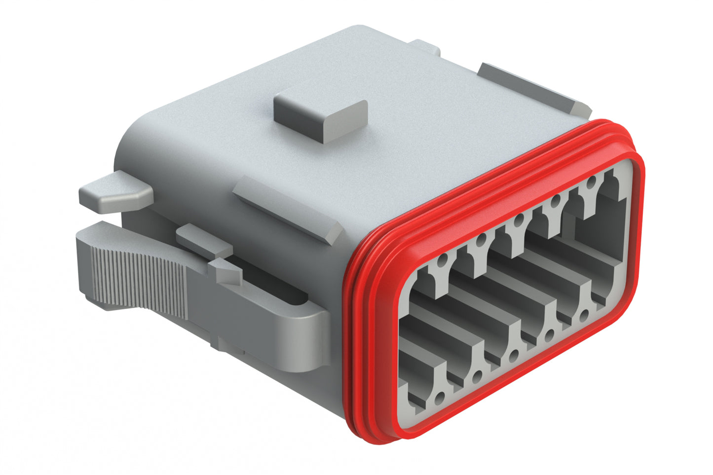 AT06-12SA 12-Way Plug, Female Connector with A Position Key, Grey. DT06-12SA, DT06-12SA-P012