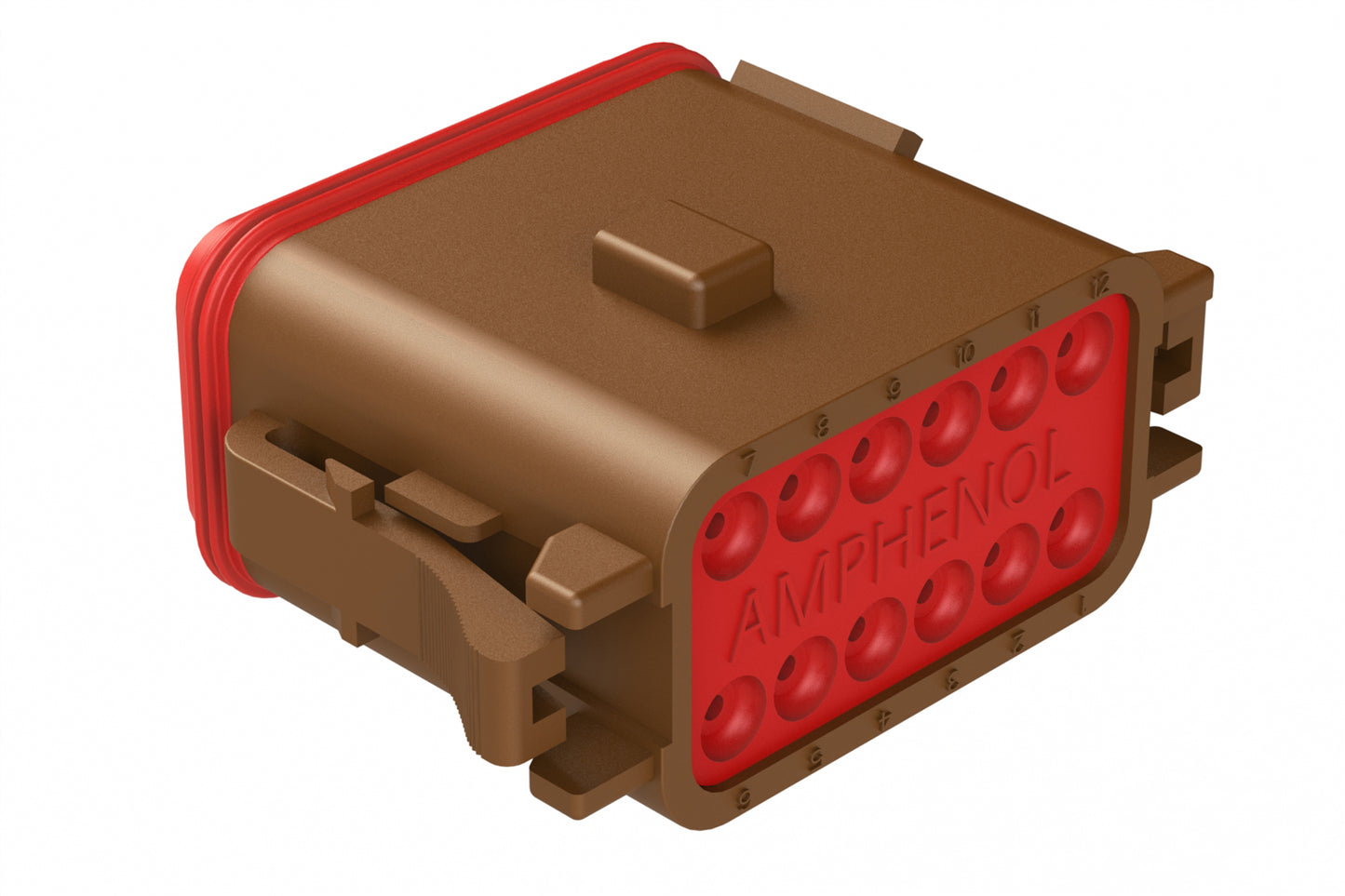 AT06-12SB-BRN 12-Way Plug, Female Connector with B Position Key, Brown
