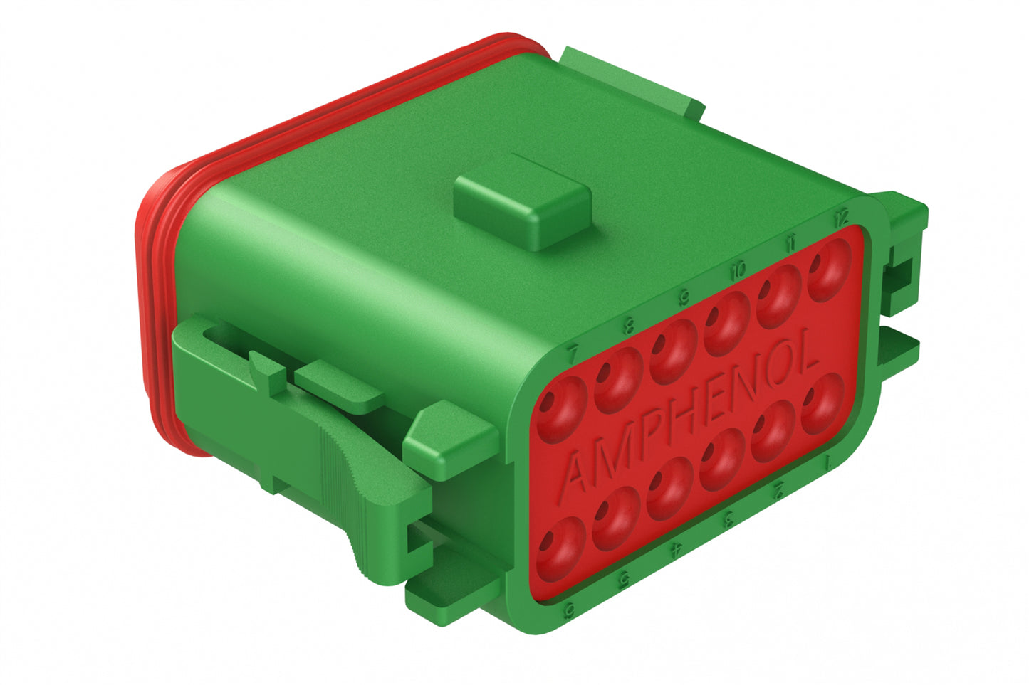 AT06-12SB-GRN 12-Way Plug, Female Connector with B Position Key, Green