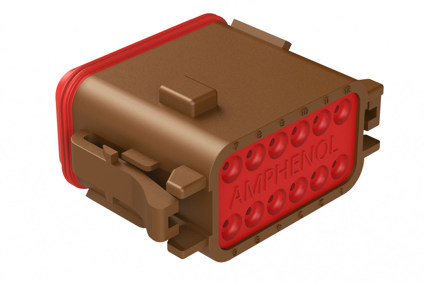 AT06-12SC-BRN 12-Way Plug, Female Connector with C Position Key, Brown