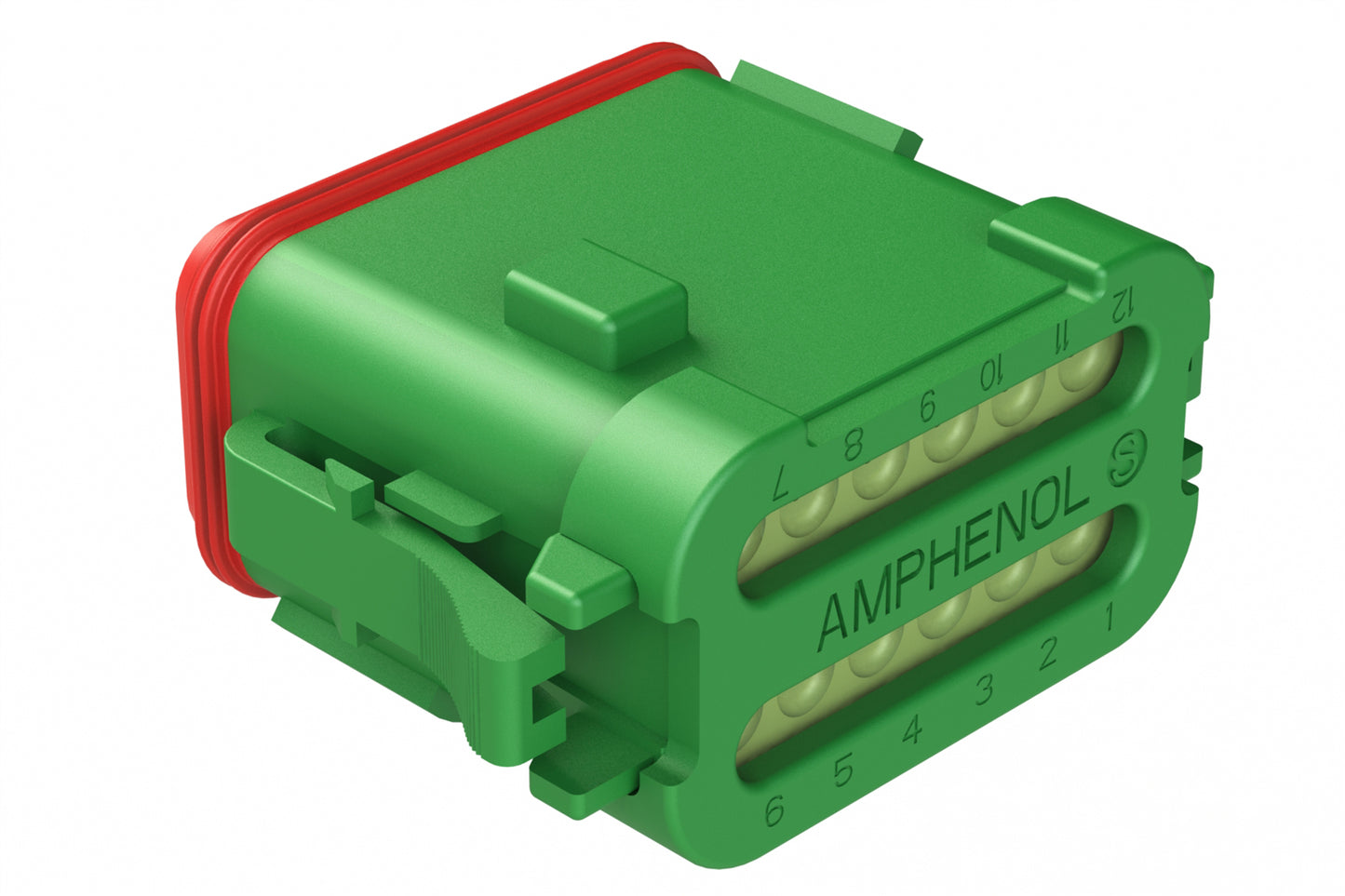 AT06-12SC-MM01 12-Way Plug, Female Connector with C Position Key and Reduced Diameter Seal (E-Seal) and End Cap, Green. DT06-12SC-CE01, DT06-12SC-CE05
