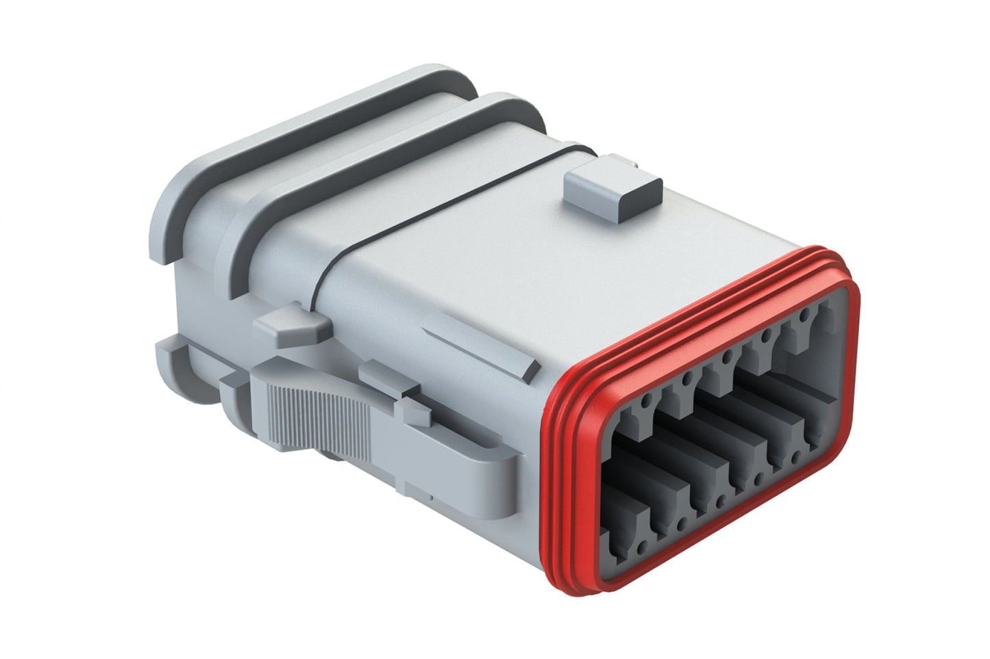 AT06-12SC-OMGRY 12 Position Overmolded Plug, Socket, Keyed C, Grey