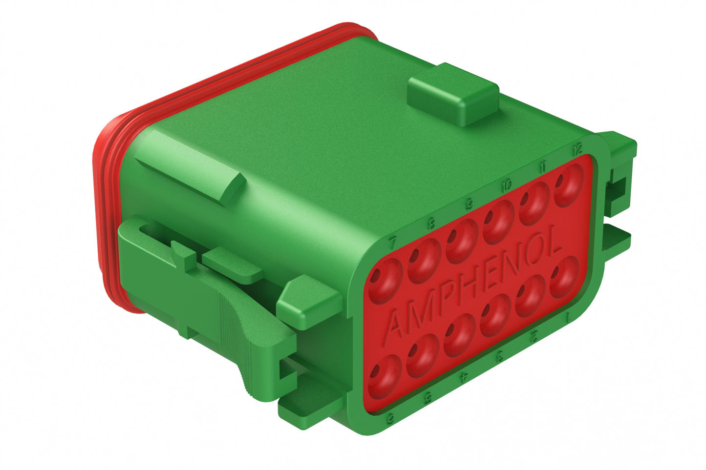 AT06-12SD-GRN 12-Way Plug, Female Connector with D Position Key, Green