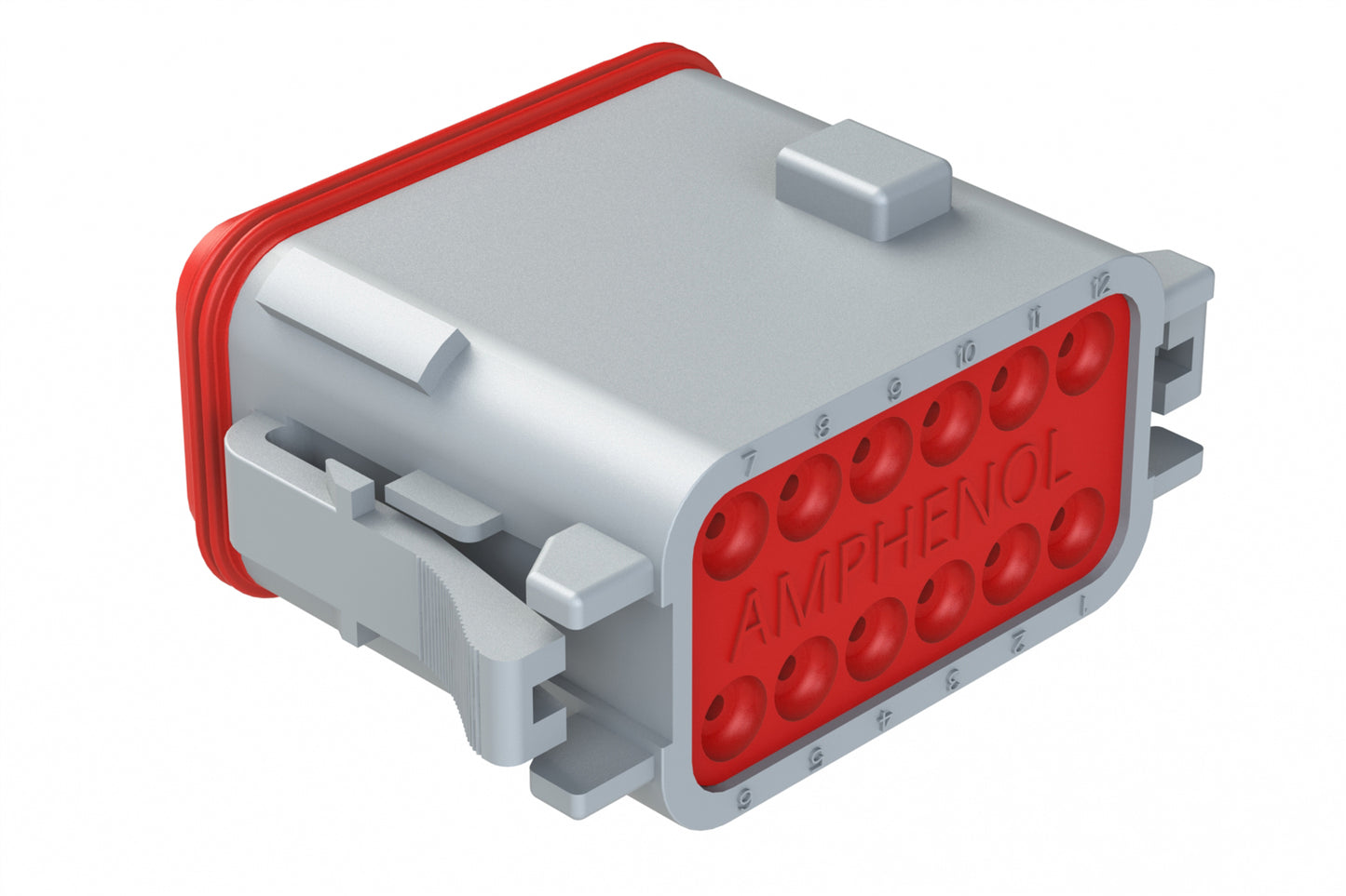 AT06-12SD-GRY 12-Way Plug, Female Connector with D Position Key, Grey