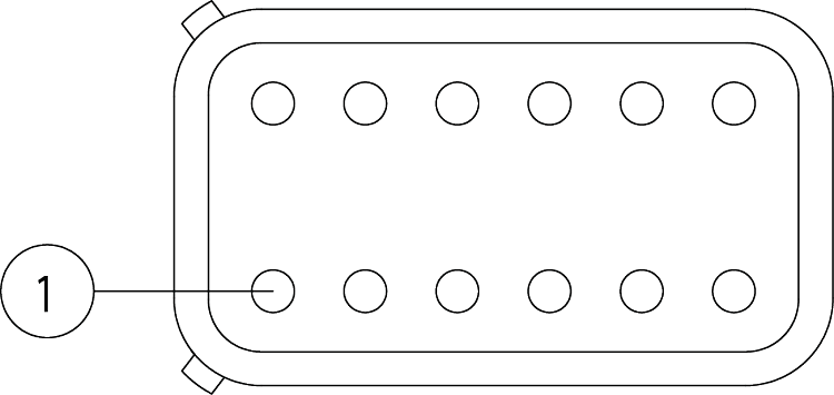 AT06-12SX2 12-Way Plug, Female Connector, X2 Position Key