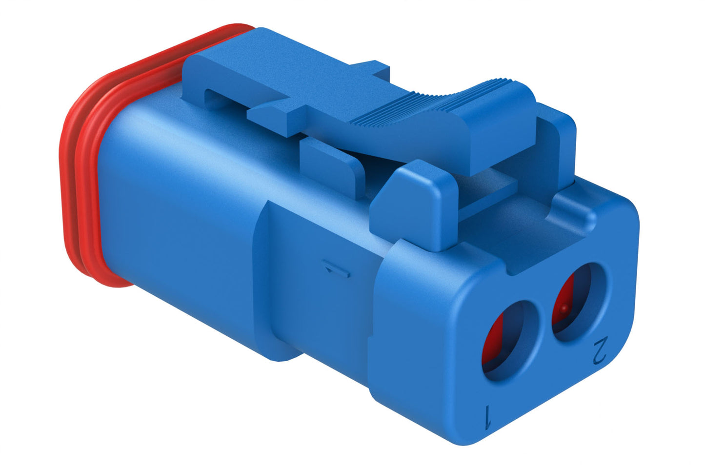 AT06-2S-EC01BLU 2-Way Plug, Female Connector with End Cap, Blue