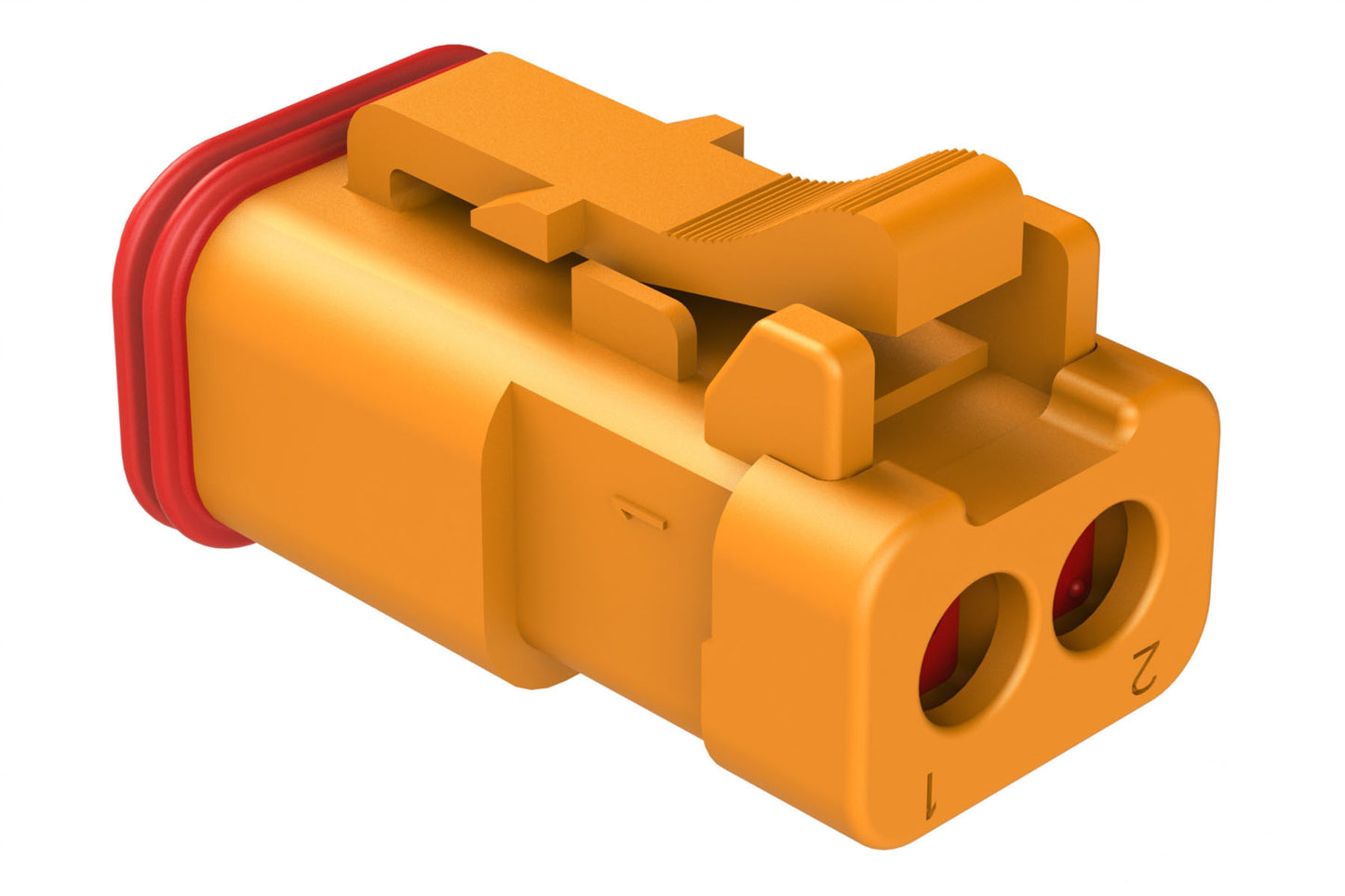 AT06-2S-EC01ORG 2-Way Plug, Female Connector with End Cap, Orange