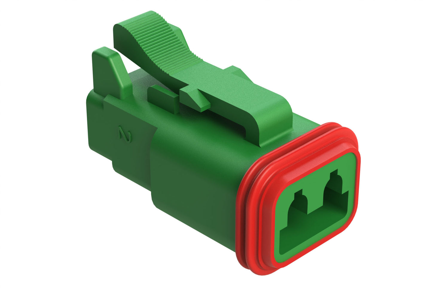 AT06-2S-GRN 2-Way Plug, Female Connector, Green