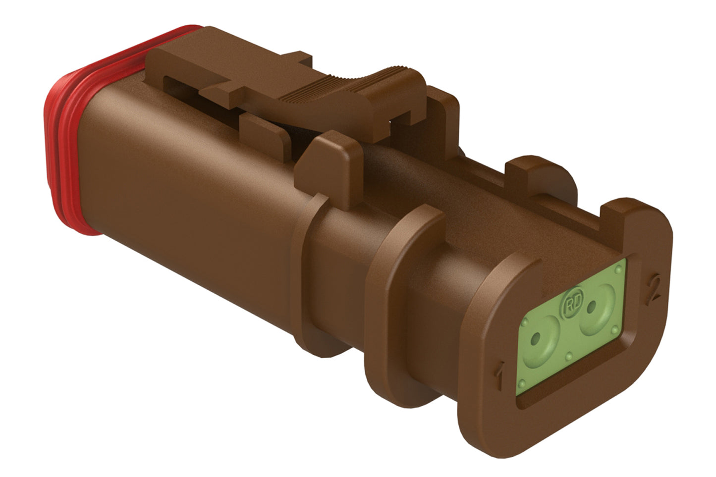 AT06-2S-OMRDBRN 2 Position Overmolded Plug, Socket, Reduced Seal, Brown