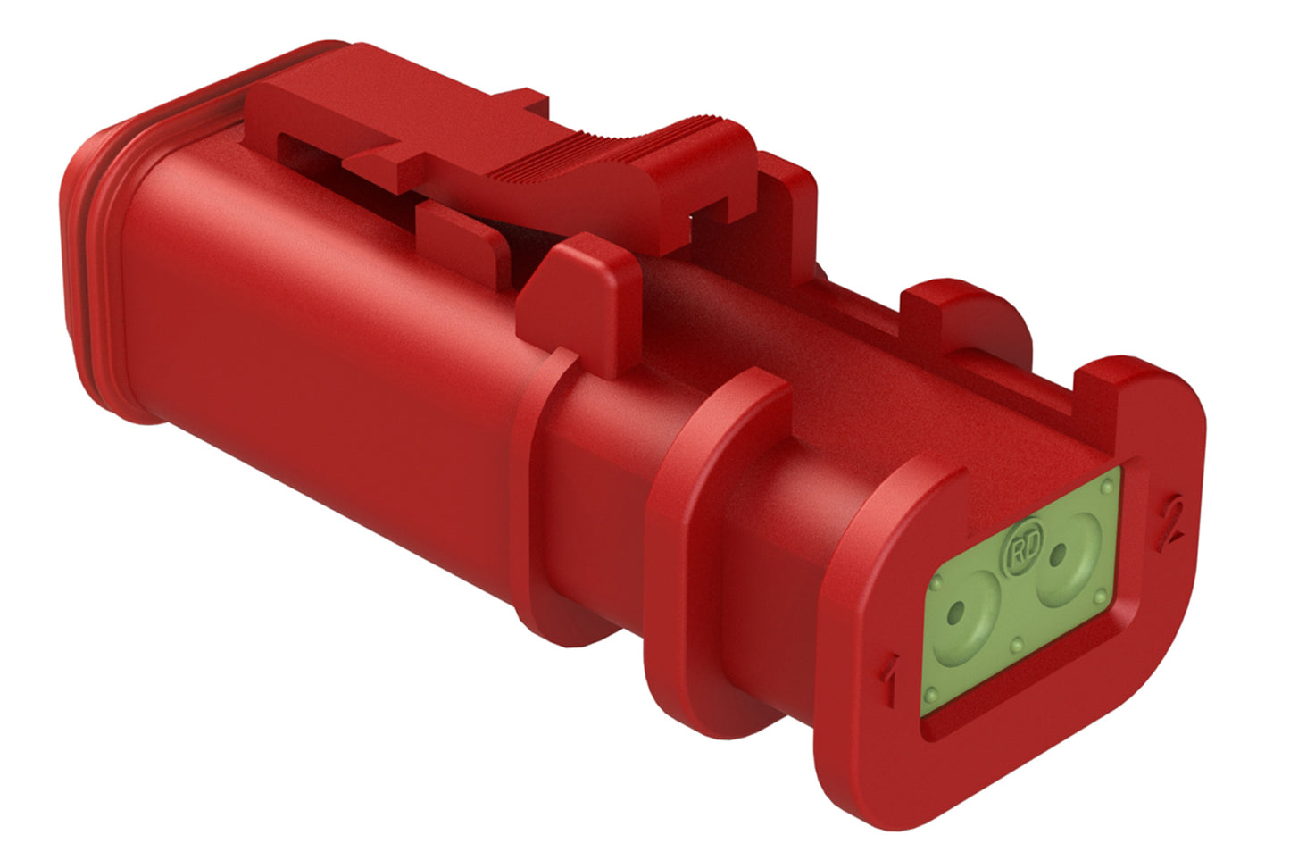 AT06-2S-OMRDRED 2 Position Overmolded Plug, Socket, Reduced Seal, Red