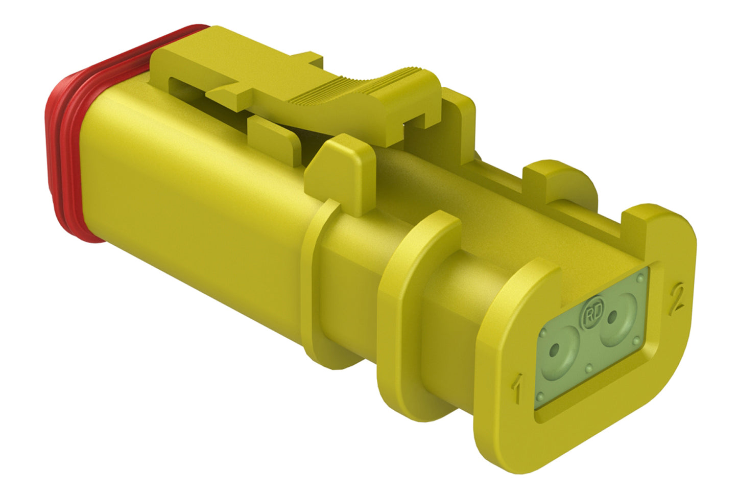 AT06-2S-OMRDYEL 2 Position Overmolded Plug, Socket, Reduced Seal, Yellow