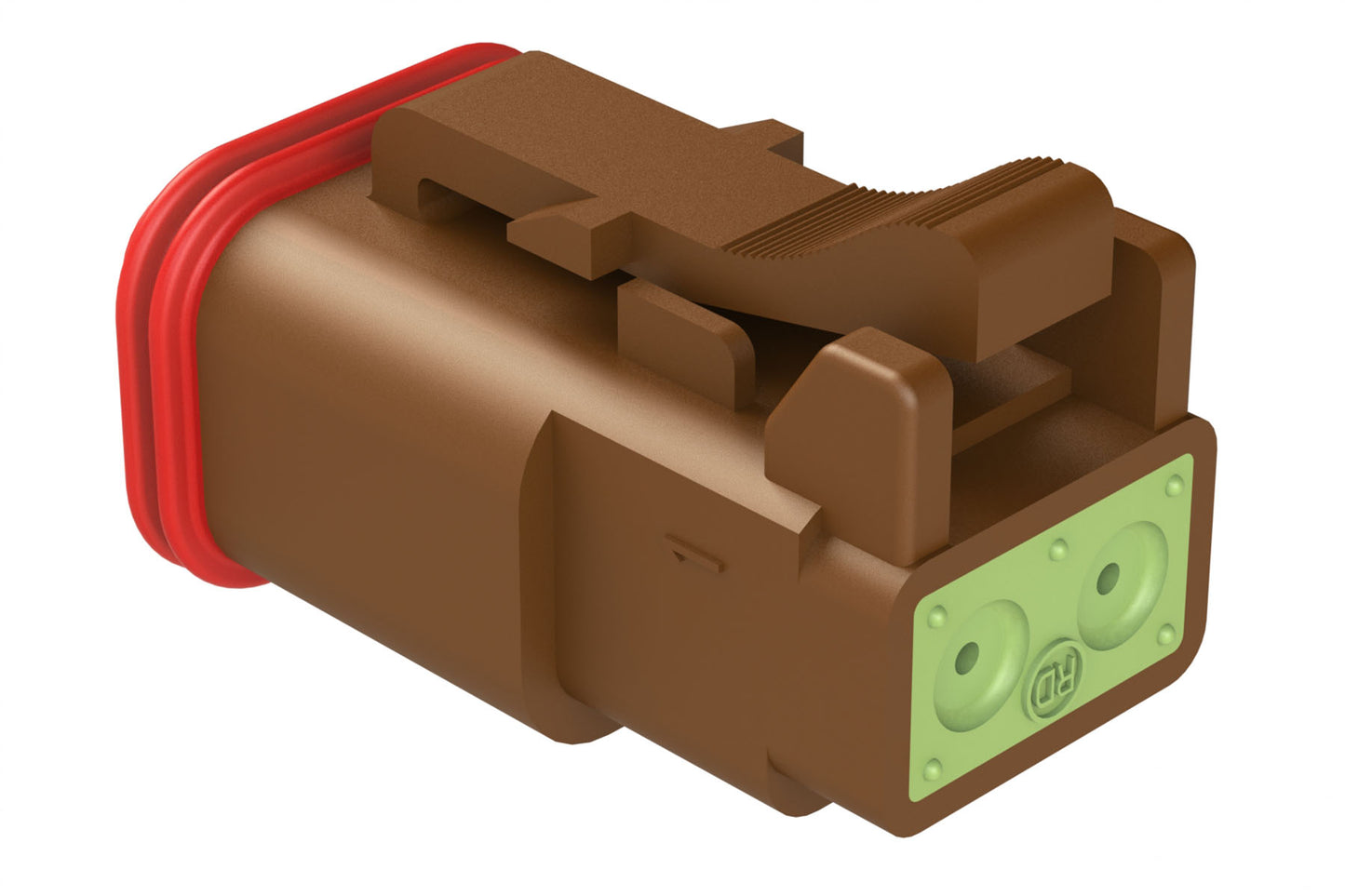 AT06-2S-RD01BRN 2-Way Plug, Female Connector, Brown