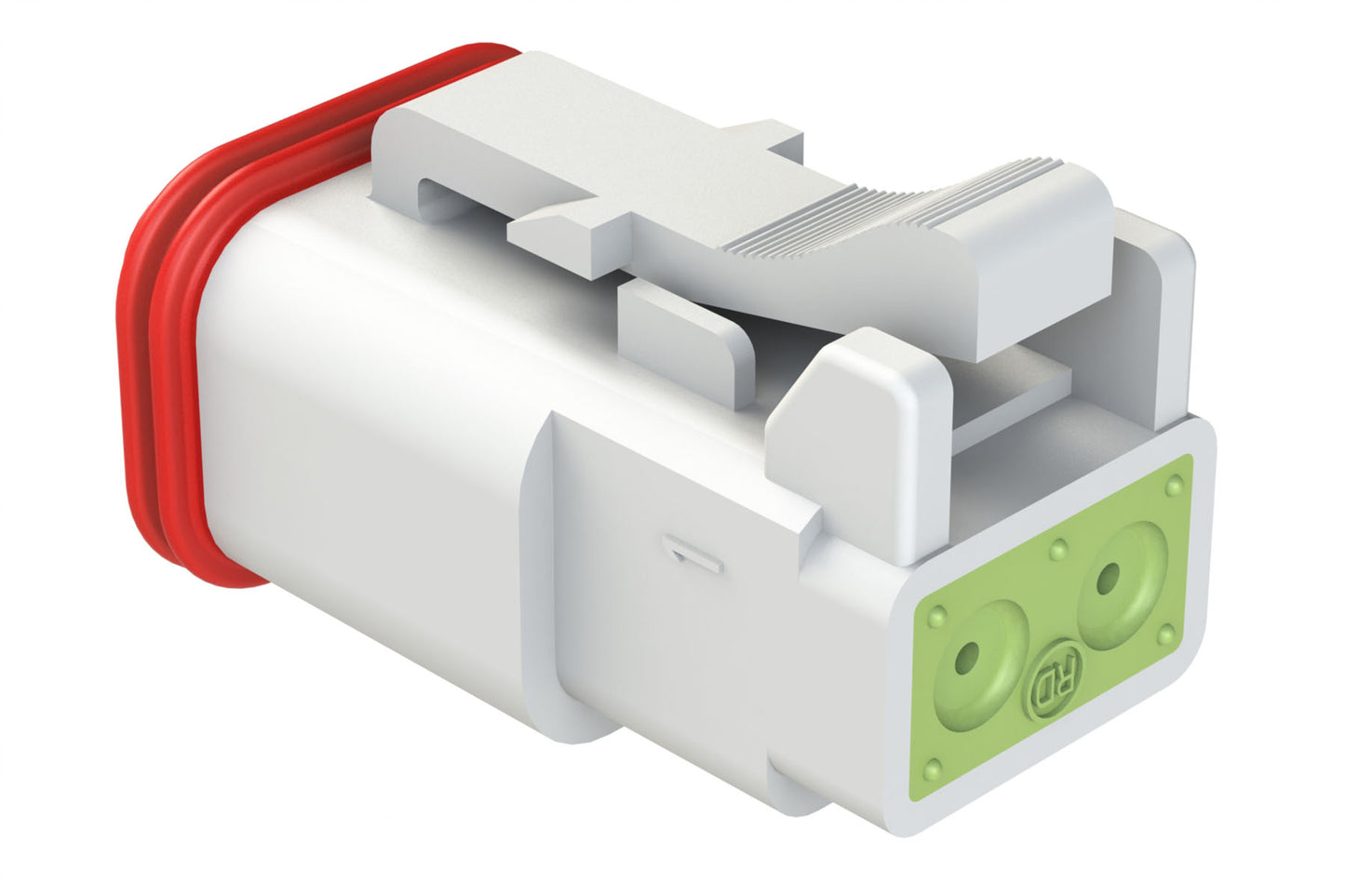 AT06-2S-RD01WHT 2-Way Plug, Female Connector, White