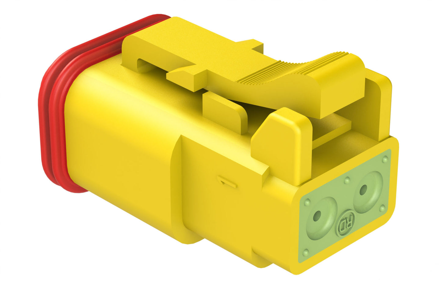AT06-2S-RD01YEL 2-Way Plug, Female Connector, Yellow