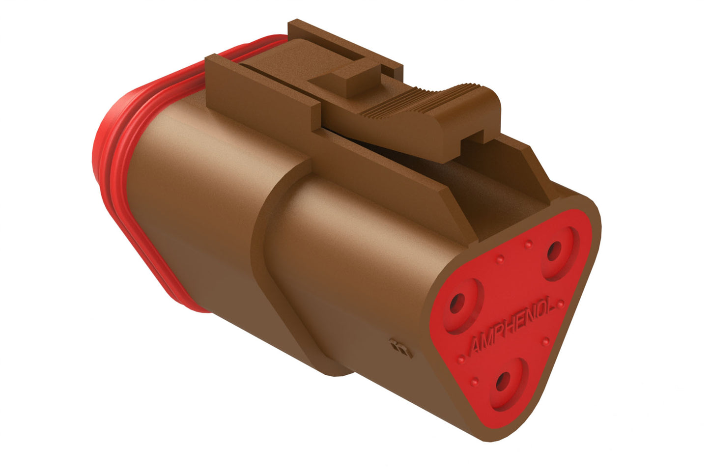AT06-3S-BRN 3-Way Plug, Female Connector, Brown