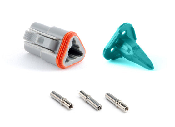 AT06-3S-KIT01 3-Way Socket Plug, Wedge and Contacts Kit