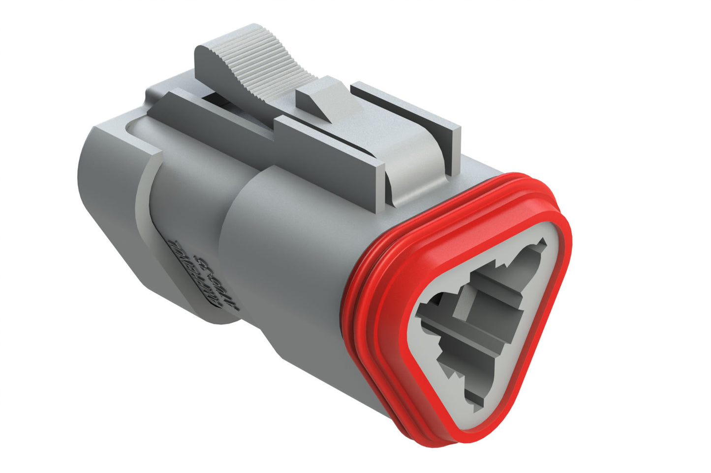 AT06-3S-MM01 3-Way Plug, Female Connector with Reduced Diameter Seal (E-Seal) and End Cap, Grey. DT06-3S-CE01, DT06-3S-CE05