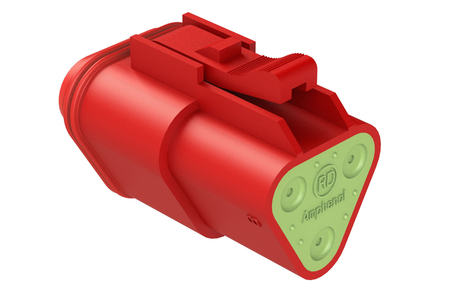 AT06-3S-RD01RED 3-Way Plug, Black Female Connector with Reduced Diameter Seal (E-Seal), Red