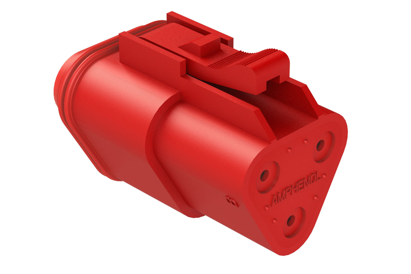 AT06-3S-RED 3-Way Plug, Female Connector, Red