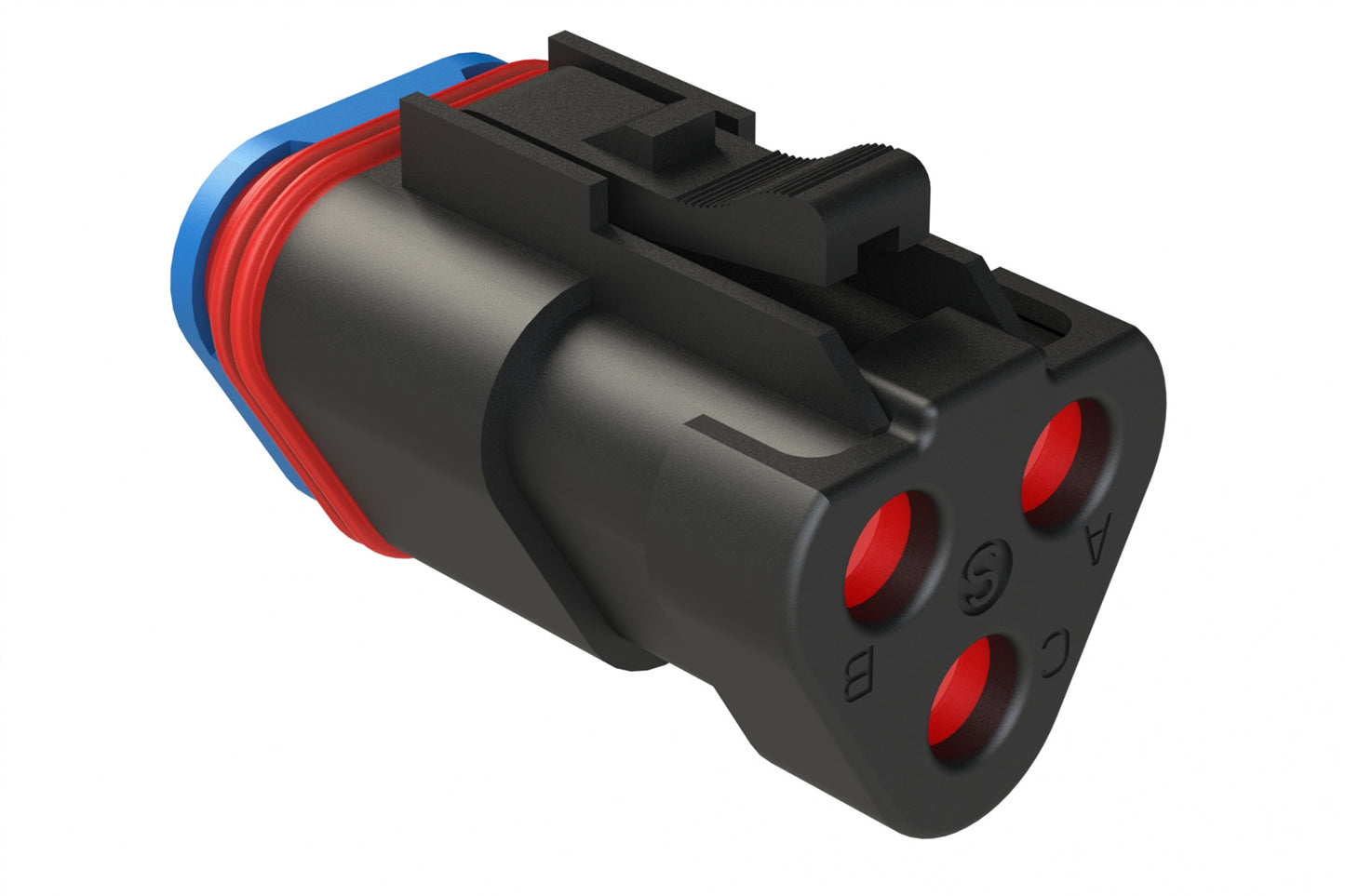 AT06-3S-RJ120BK 3-Way Plug, Black Female Connector with 120 OHM Terminating Resistor (J1939). DT06-3S-EP10, DT06-3S-PP01