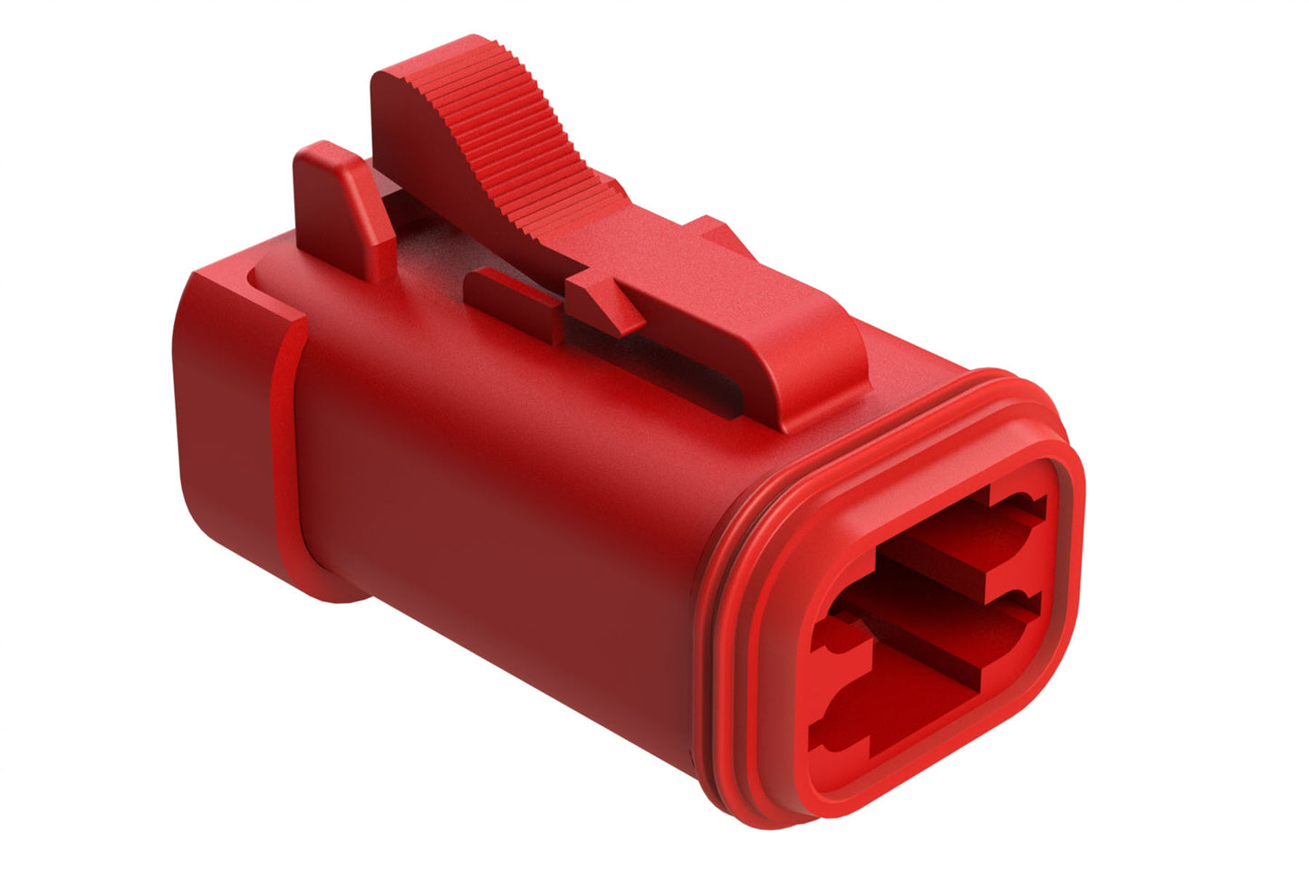 AT06-4S-EC01RED 4-Way Plug, Female Connector with End Cap, Red