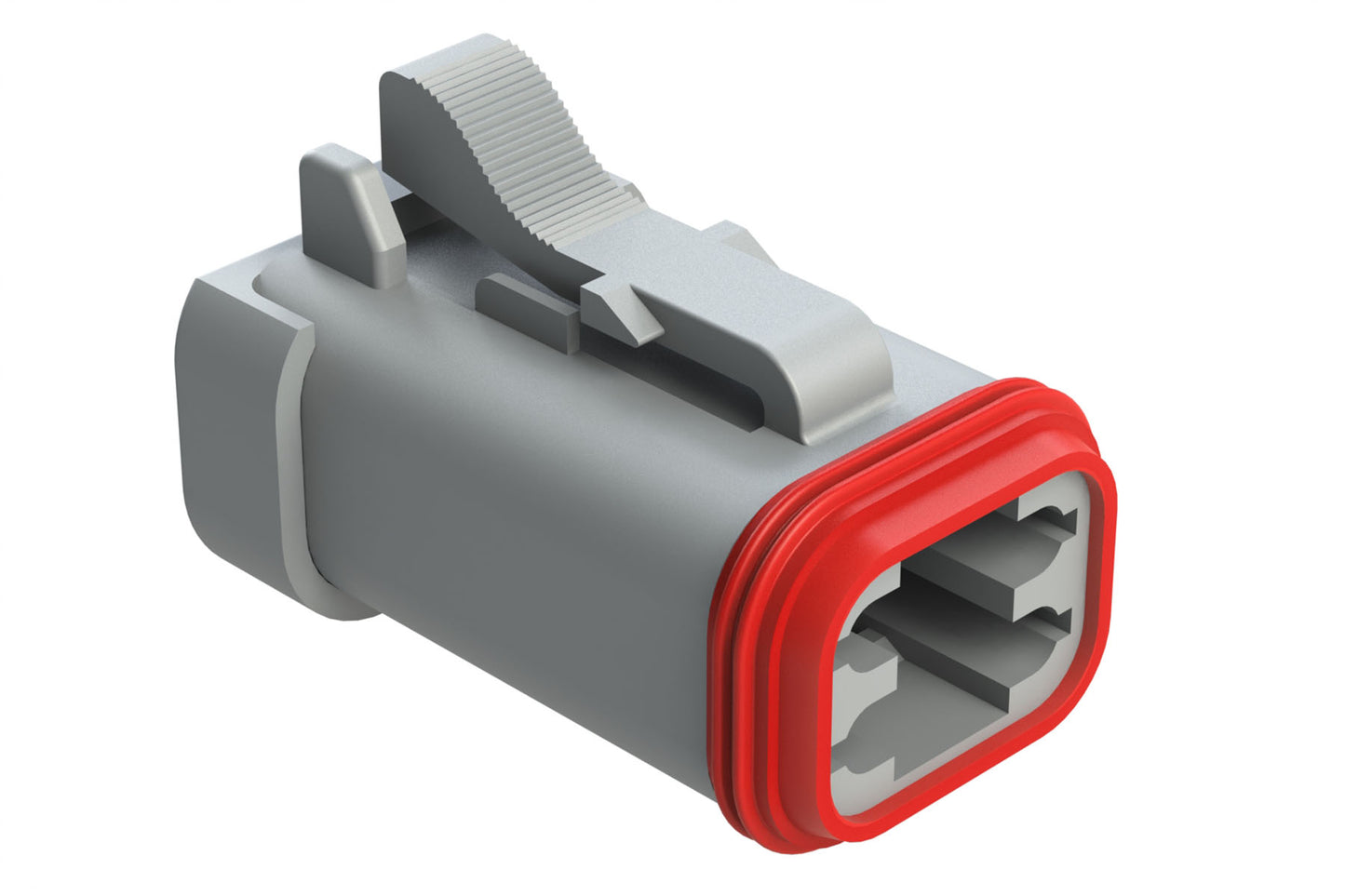 AT06-4S-EC01 4-Way Plug, Female Connector with End Cap, Grey. DT06-4S-E003