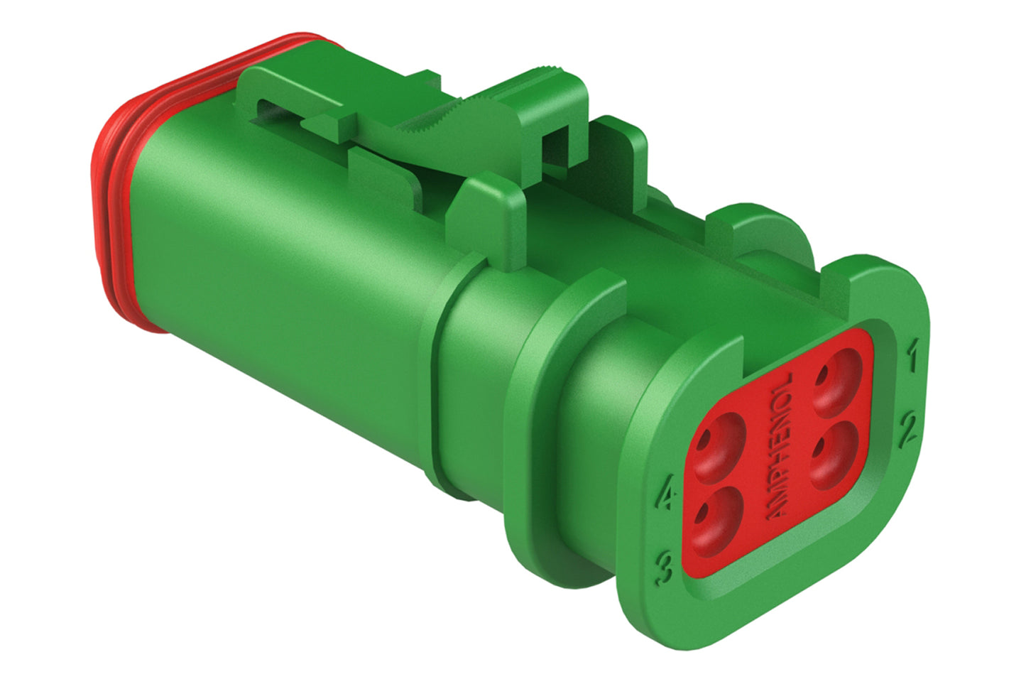 AT06-4S-OMGRN 4 Position, Plug, Socket, Structure Plus™, GREEN